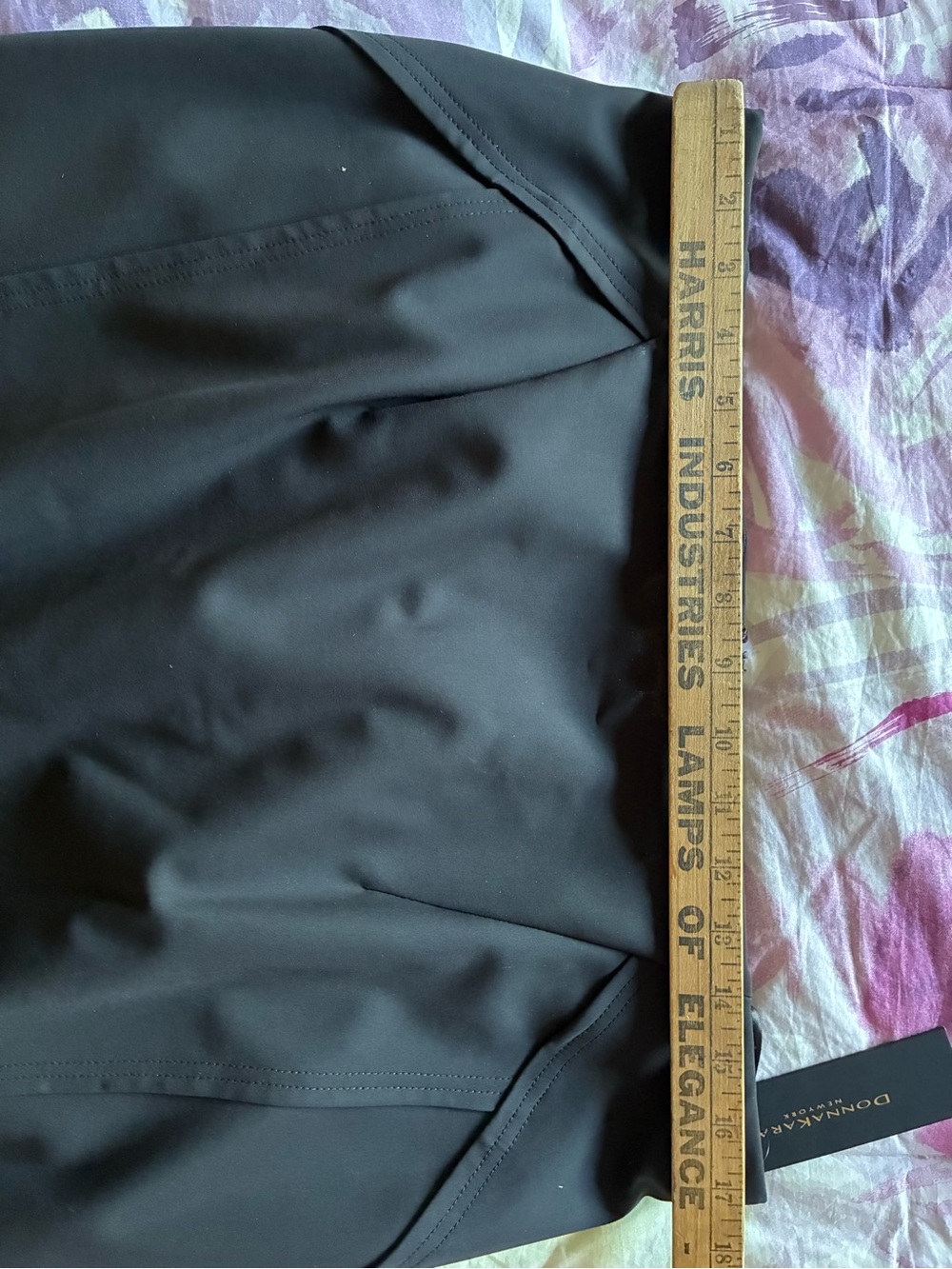 Donna Karan Black Tailored Pencil Skirt with Side Slit - Picture 12 of 14